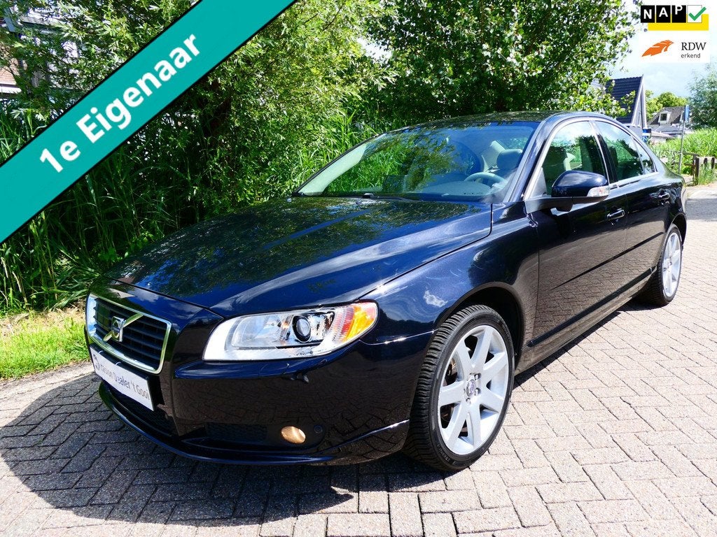 Volvo S80 3.2 Summum 238pk 1e eig. Leder Navi Xenon Trekhaak, Auto's, 238 pk, Beige, 1553 kg, Zwart