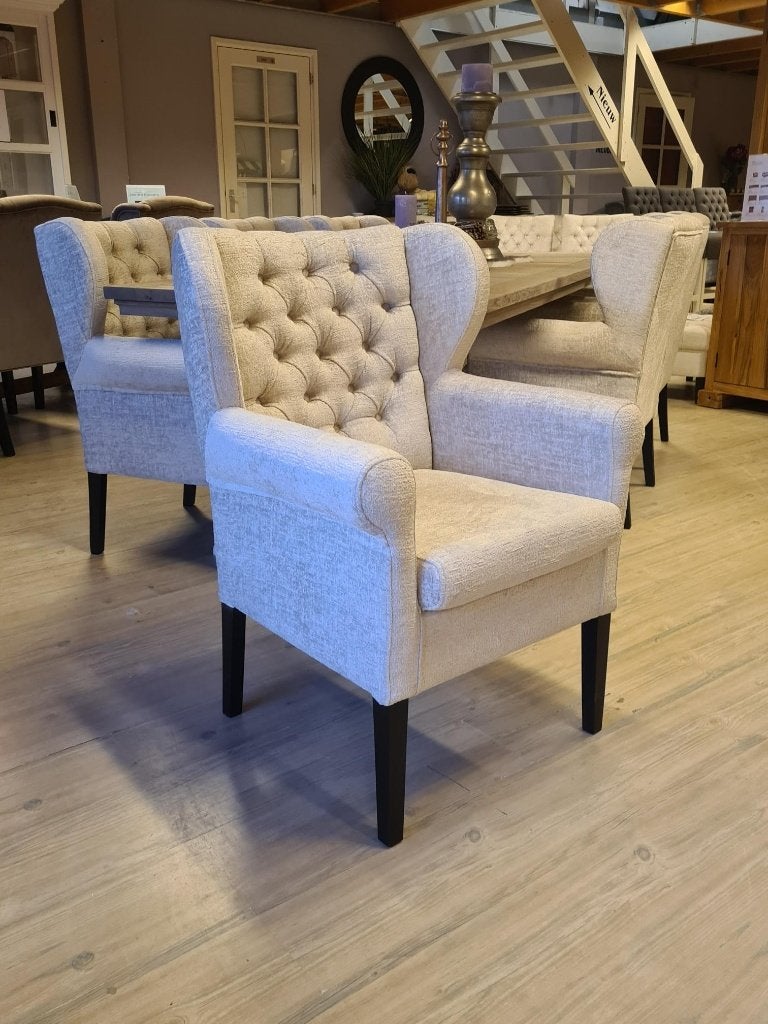 *ACTIE* Landelijke Eetkamerstoel Roman Stel Zelf Samen (11), Huis en Inrichting, Stoelen, Overige kleuren, Landelijke eetkamerstoelen stoelen capiton stof velvet velours