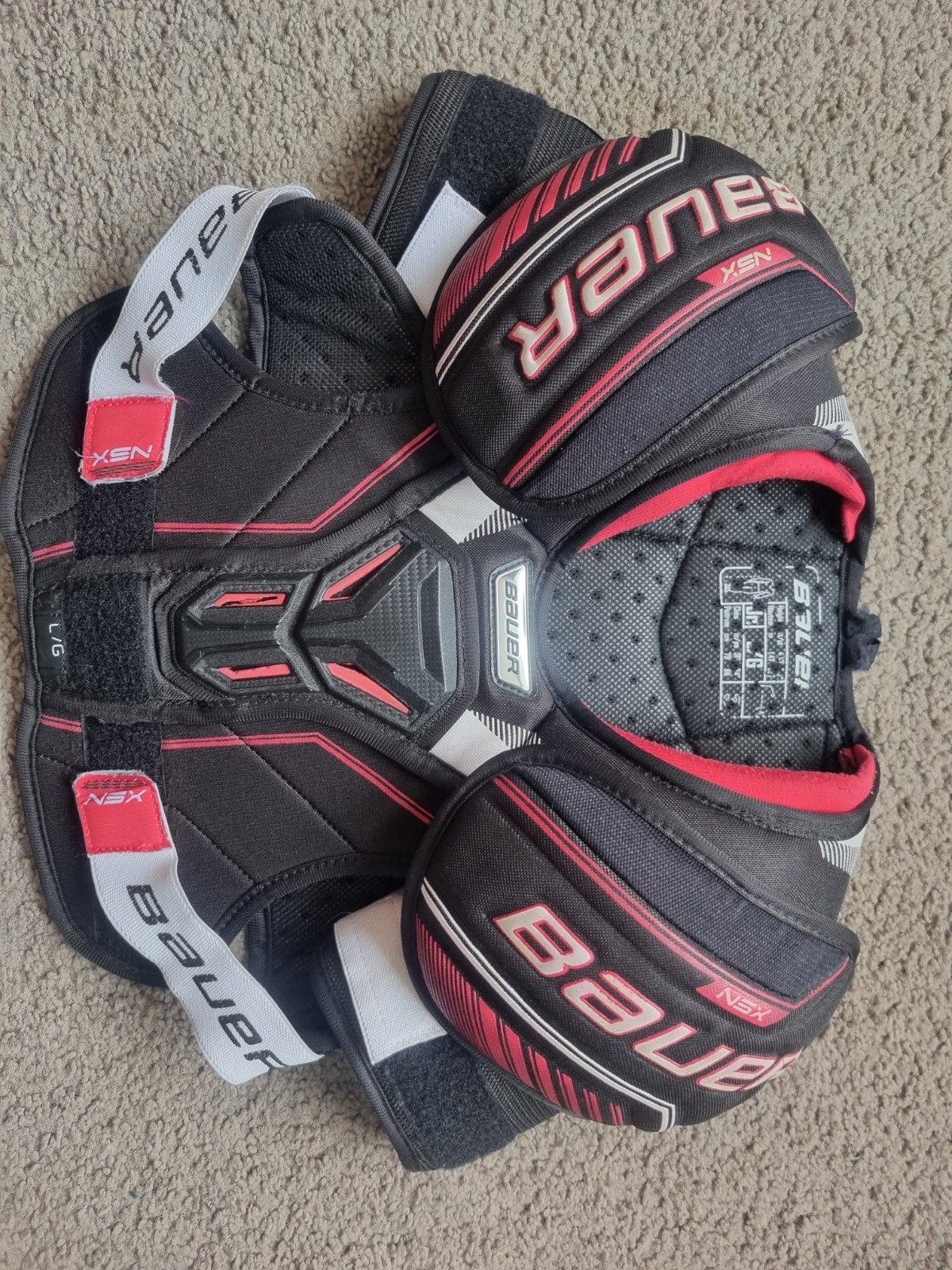 Bauer Borstbeschermer Jr L/G - IJshockey Bescherming, Sport en Fitness, IJshockey, Ophalen, Gebruikt, Bescherming