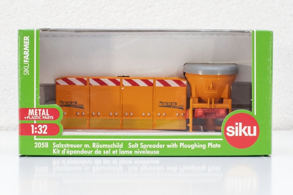siku 2058 zoutstrooier met ploegplaat 1:32, Verzenden, Nieuw, Tractor of Landbouw, SIKU