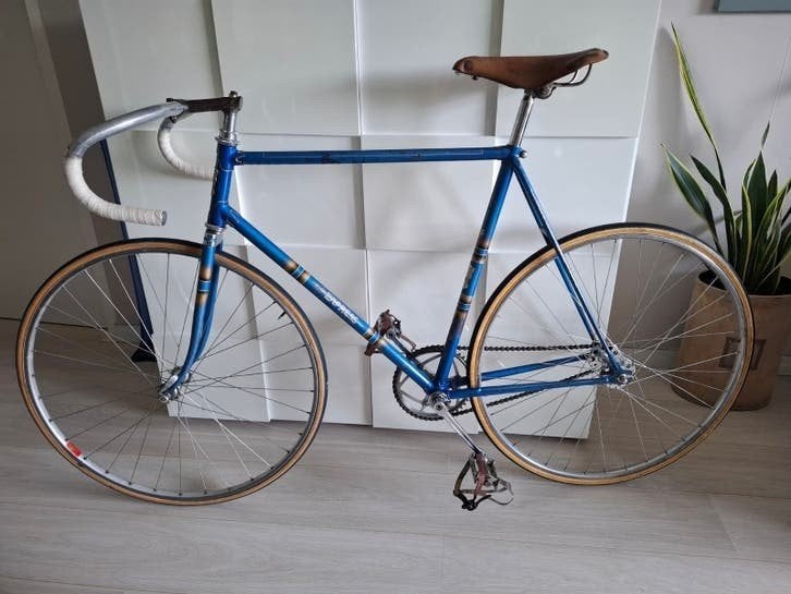 Oldtimer Duitse Express baanfiets fixed gear 58.5ct 1952., Fietsen en Brommers, Ophalen