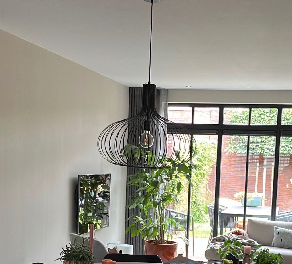 Hanglamp, Ophalen of Verzenden, Zo goed als nieuw, Metaal, E27 (groot)