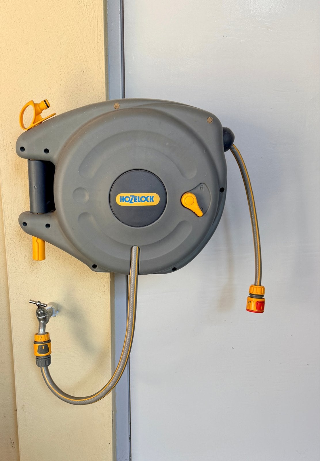 Hozelock AutoReel Tuinslanghaspel - 10m, Ophalen of Verzenden, Zo goed als nieuw, Tuinslanghaspel
