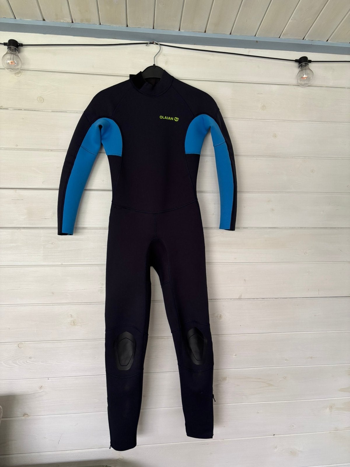 OLAIAN Wetsuit, marineblauw, fullsuit, kind 10-12 jaar, Watersport en Boten, Ophalen of Verzenden, Zo goed als nieuw, Kind, Wetsuit