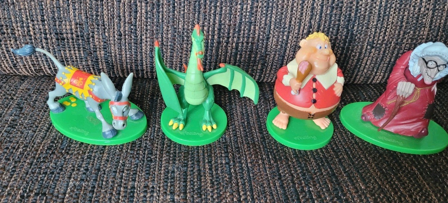4 x efteling poppetjes plastic ezeltje strekje, Ophalen of Verzenden, Beeldje of Poppetje