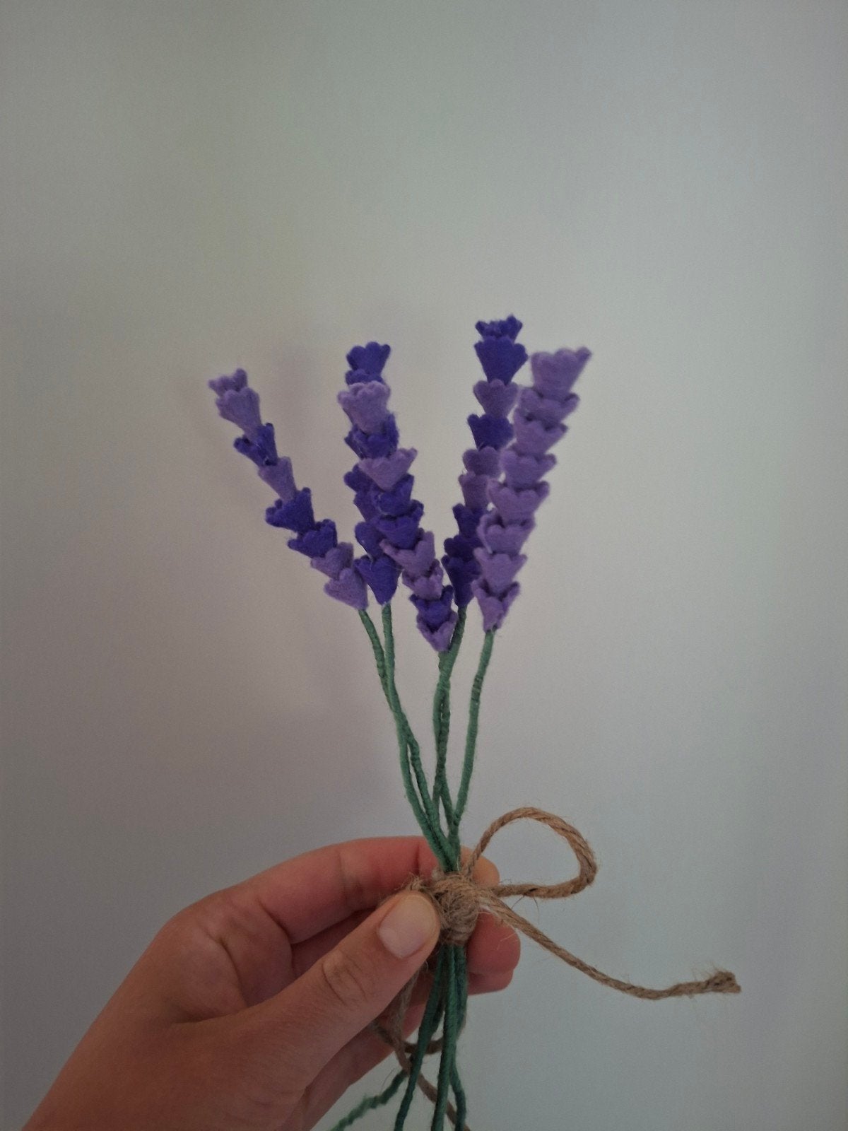 Bosje lavendel van vilt, Ophalen of Verzenden, Zo goed als nieuw, Kunstbloem, Paars