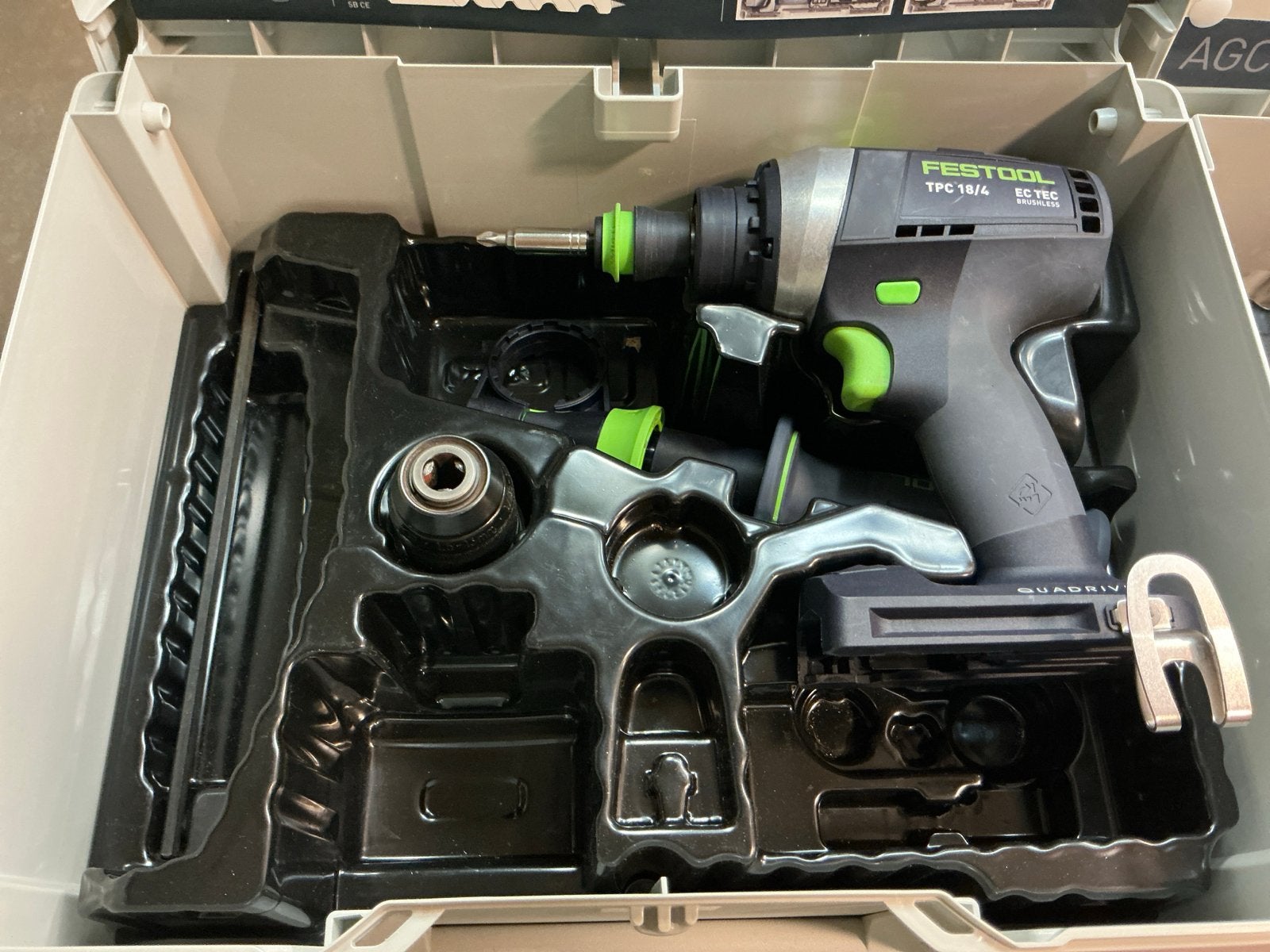Festool TPC 18/4 Accu Boor-/klop machine en haakse slijper, Ophalen, 600 watt of meer, Variabele snelheid, Zo goed als nieuw