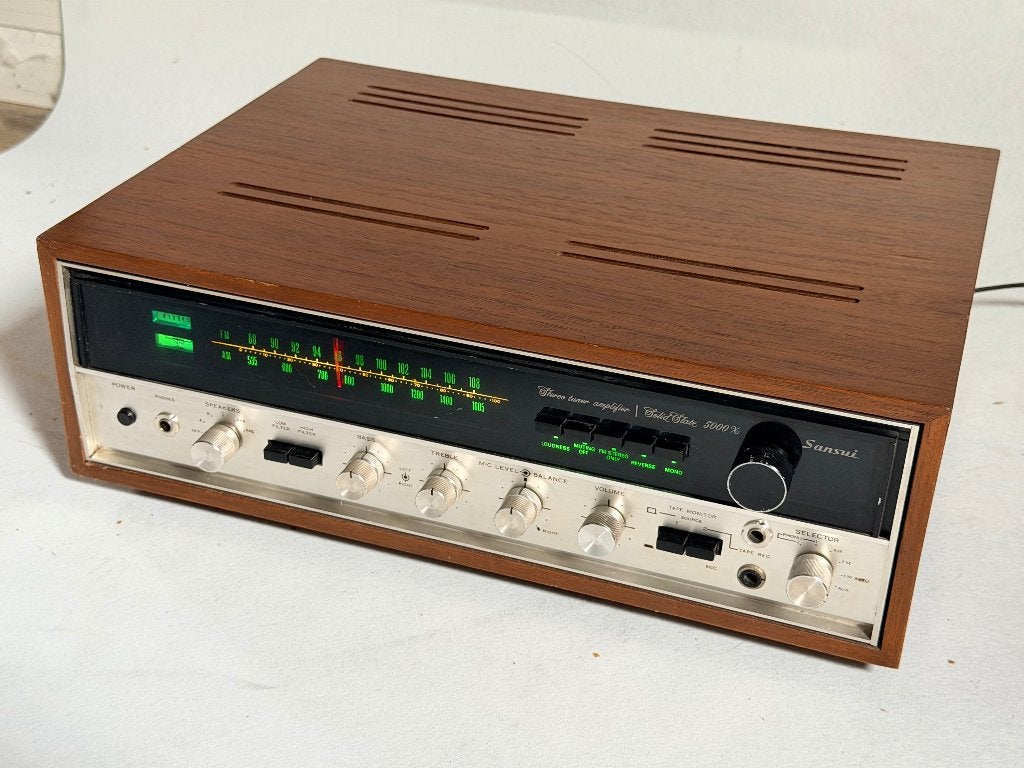 Sansui 5000X vintage solid state receiver in nette staat, Overige merken, Gebruikt, Ophalen of Verzenden, Minder dan 60 watt