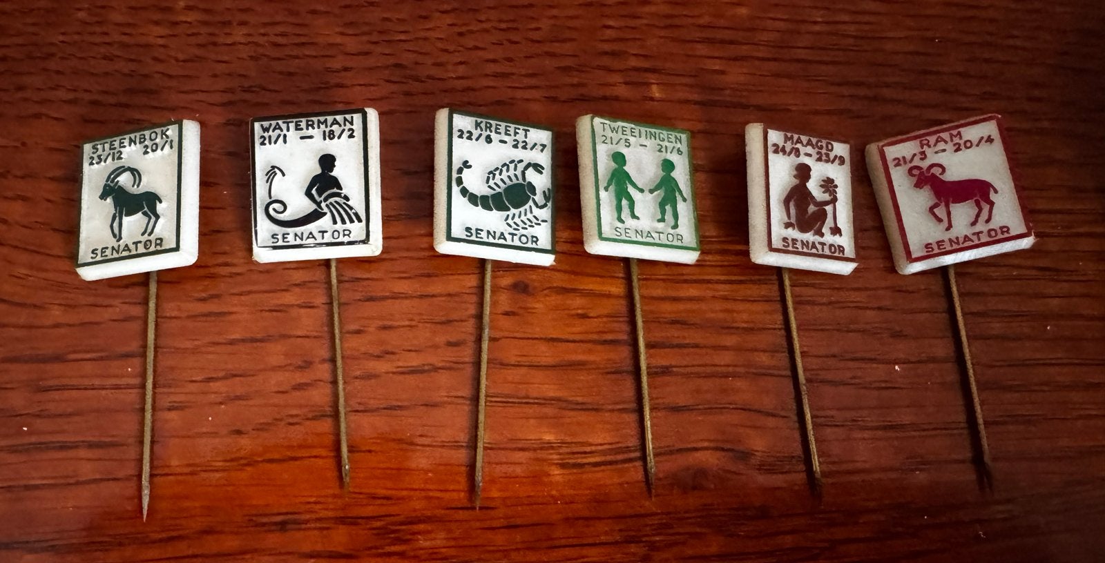 Vintage Senator sterrenbeelden stafspeldjes jaren '50/'60, Ophalen of Verzenden, Zo goed als nieuw