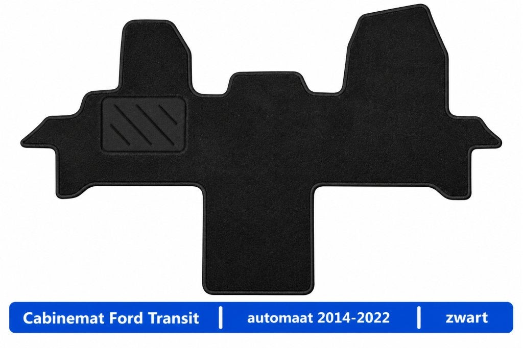 Cabinemat Ford Transit automaat 2014-2022 | zwart, Buurserstraat 15 A, 7481 EG,Haaksbergen, Ophalen of Verzenden, Info@123CamperOnderdelen.nl
