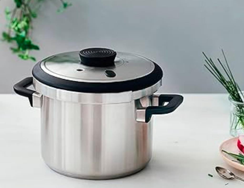 Snelkookpan 6L - Inductie - RVS 18/10 - pan - koekoet 💫, Huis en Inrichting, Keuken | Potten en Pannen, Ophalen of Verzenden