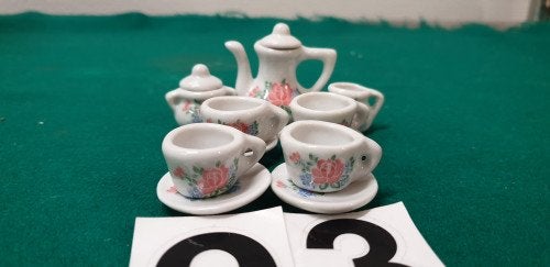 Mini servies roos, compleet, Antiek en Kunst, Ophalen of Verzenden