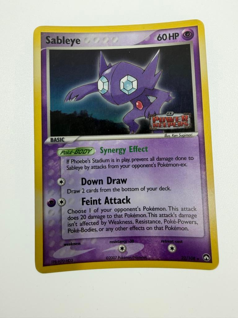 Sableye Power Keepers Pokémon Kaart 2007, Ophalen of Verzenden, Zo goed als nieuw, Losse kaart