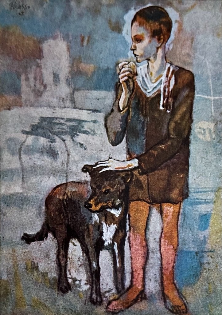 00367  PABLO PICASSO ~ Jongen met een hond (1905), Verzenden, 1980 tot heden, Ongelopen, Overige thema's