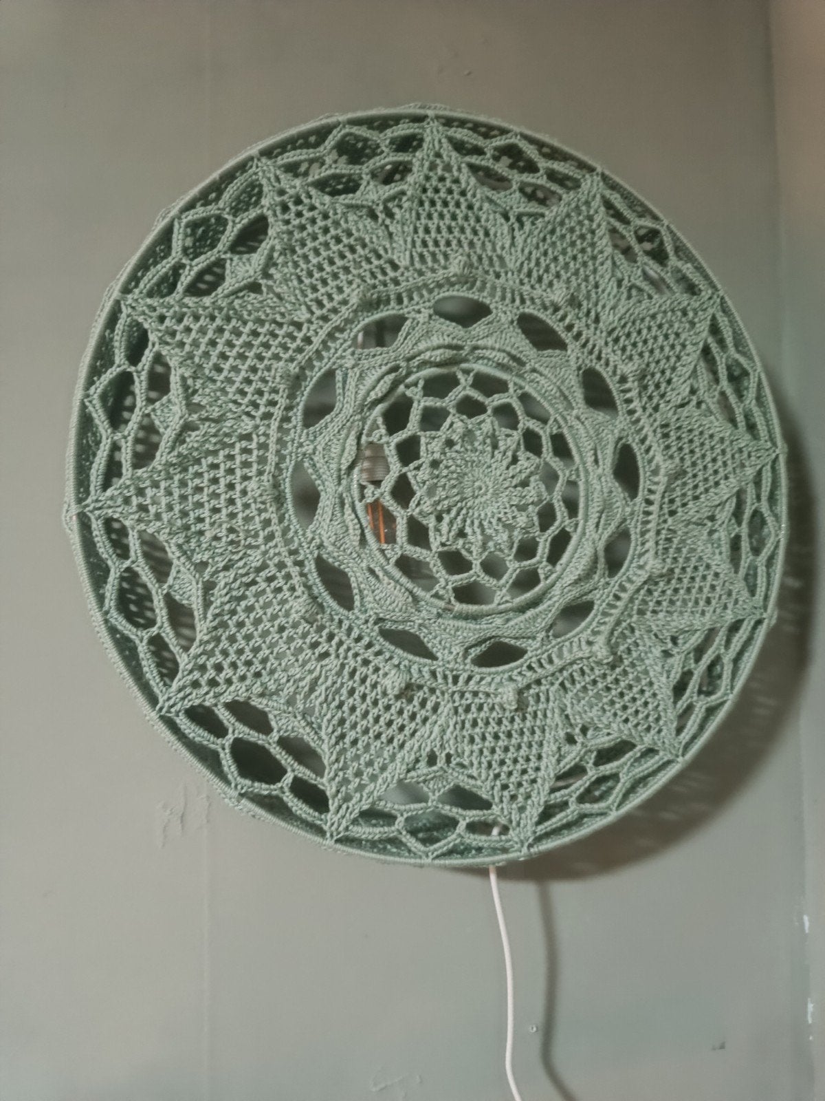 wandlamp gehaakt, Ophalen, Textiel, E14 (klein), Nieuw