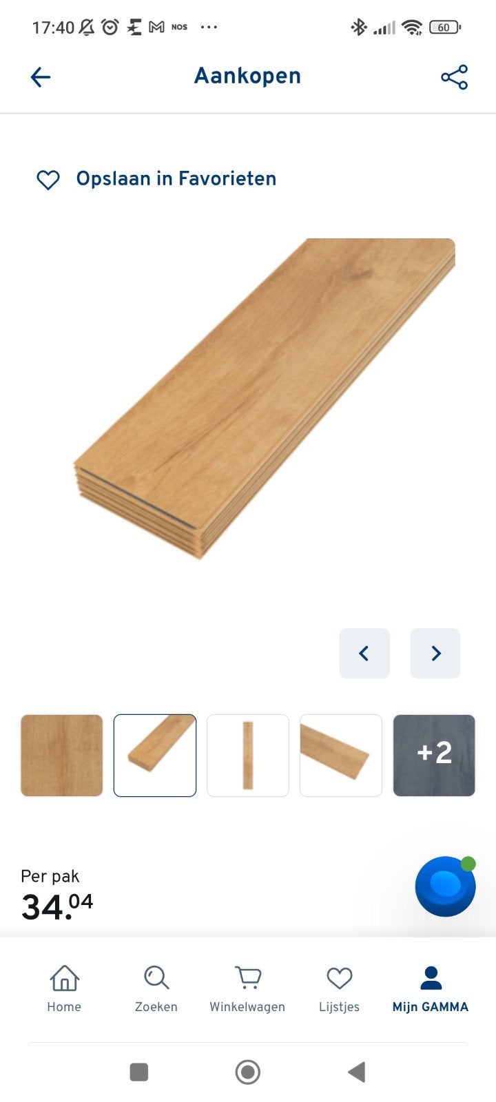 laminaat Welsh oak Gamma, 50 tot 150 cm, Nieuw, Ophalen of Verzenden, 10 m² of meer