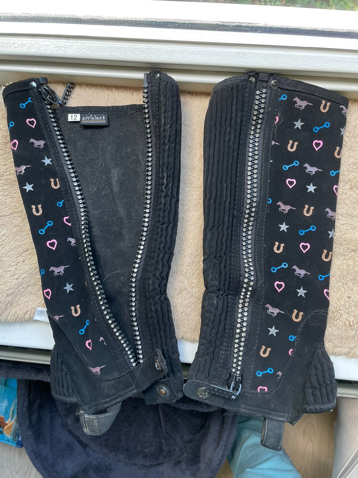 Chaps van epplejeck, maat 12, Ophalen, Gebruikt, Kinderen, Dressuur