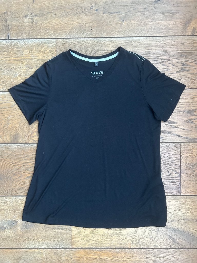 ULLA popken zwart sport shirt 42/44 in ~~nieuw~~ staat, Verzenden, Zwart, Maat 42/44 (L), Zo goed als nieuw