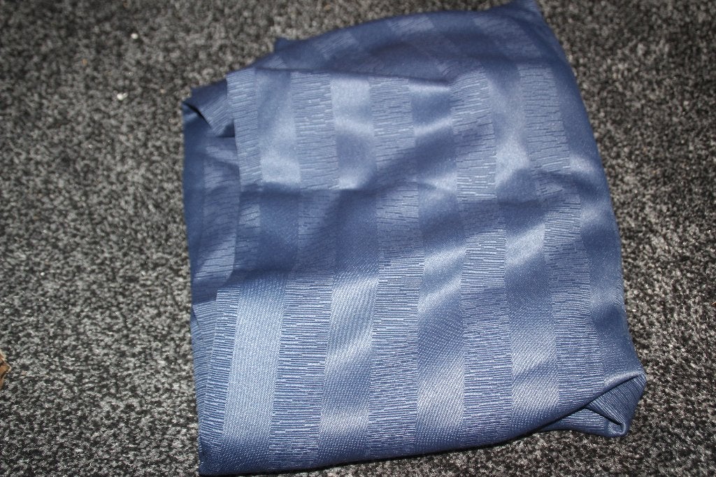 overgordijnen blauw met streepje 2x 1.14x1.49cm, 114 cm, Blauw, Ophalen of Verzenden, 149 cm