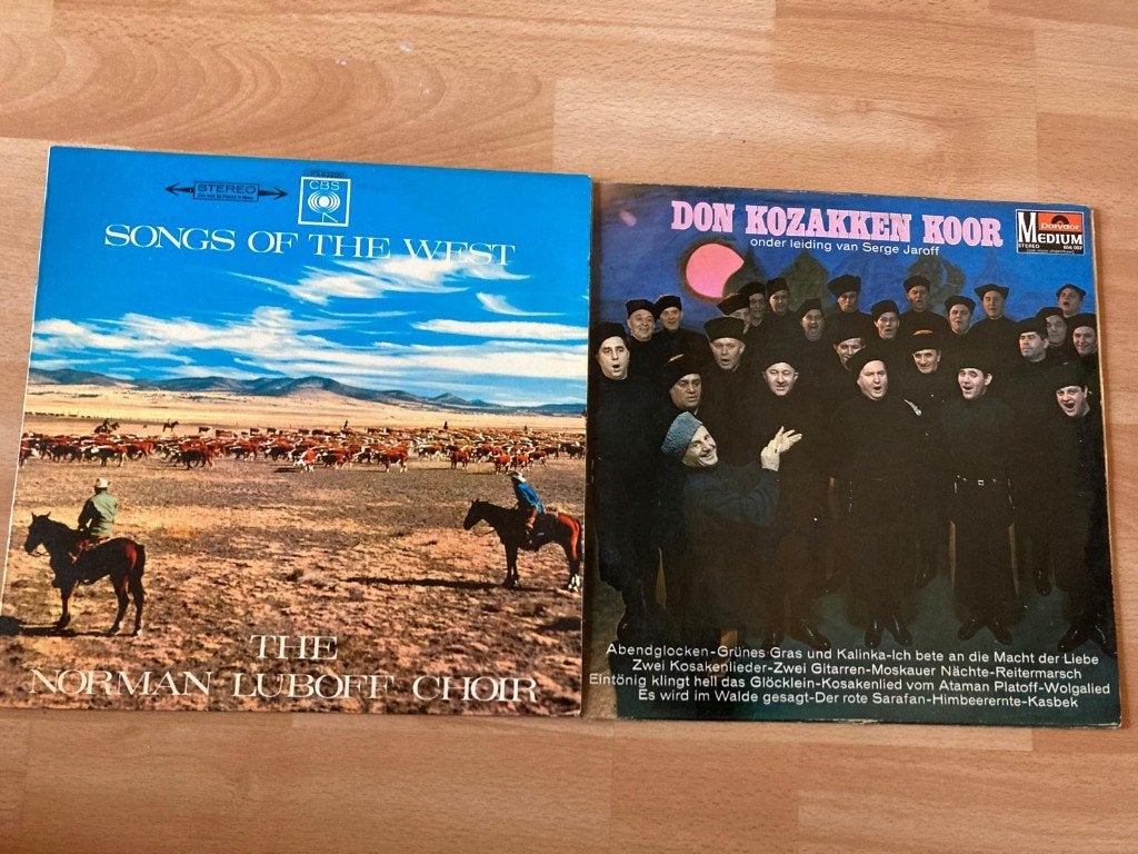 Vinyl LP's : Songs of the West en Don Kozakkenkoor., Cd's en Dvd's, Ophalen of Verzenden, Zo goed als nieuw, 12 inch
