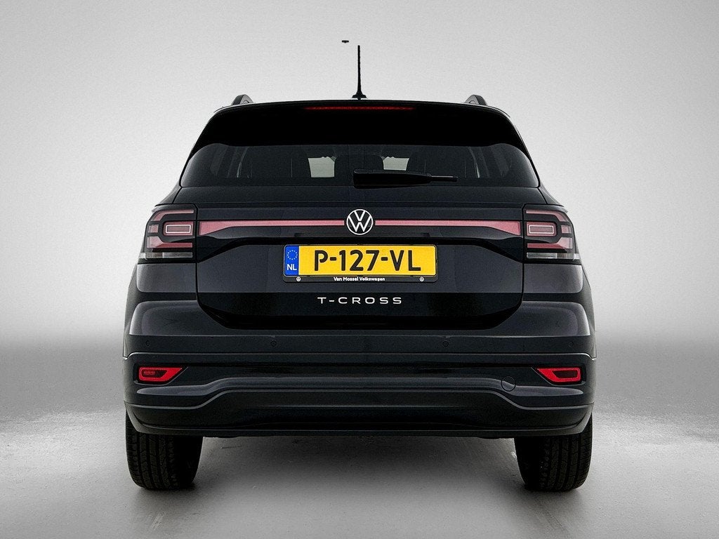 Volkswagen T-Cross 1.0 TSI R-Line | 115 PK | Automaat | Digi, Auto's, Volkswagen, 12 maanden, T-Cross, Gebruikt, Zwart