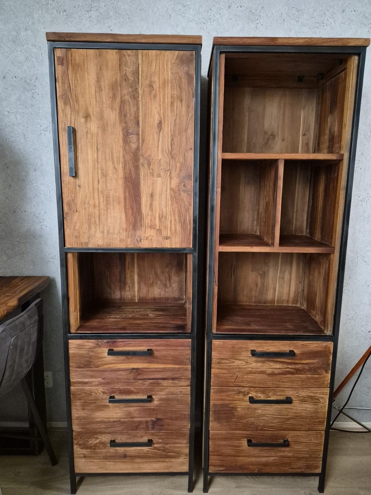 Romaro complete robuuste meubelset teakhout metaal, Huis en Inrichting, Complete inboedels, Ophalen