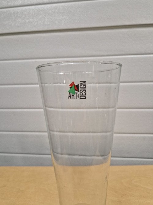 vaas art designe mat glas, Ophalen of Verzenden