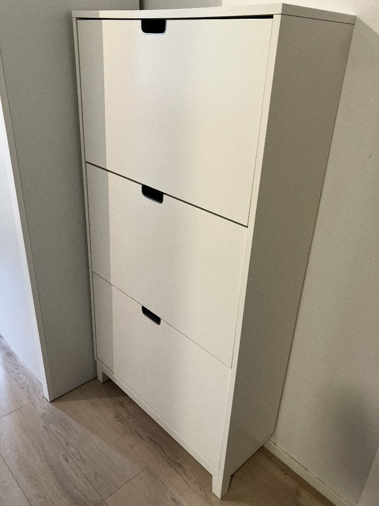 IKEA STÄLL Schoenenkast 3 vakken, wit, 79x29x148 cm, Huis en Inrichting, Kasten | Schoenenkasten, Ophalen, Zo goed als nieuw