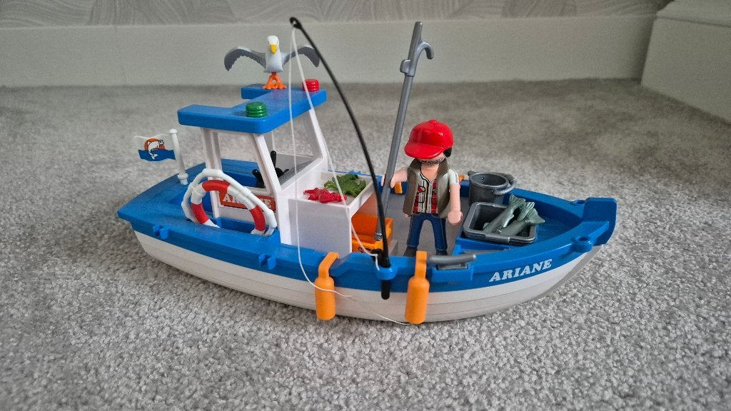 Playmobil 5131 Visserboot met Motor - Kan Varen!, Ophalen of Verzenden, Gebruikt