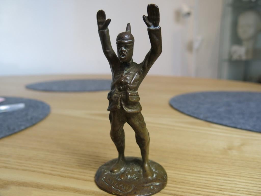 Bronzen beeld Duitse soldaat KAMRAD, Ophalen of Verzenden, Landmacht, Nederland