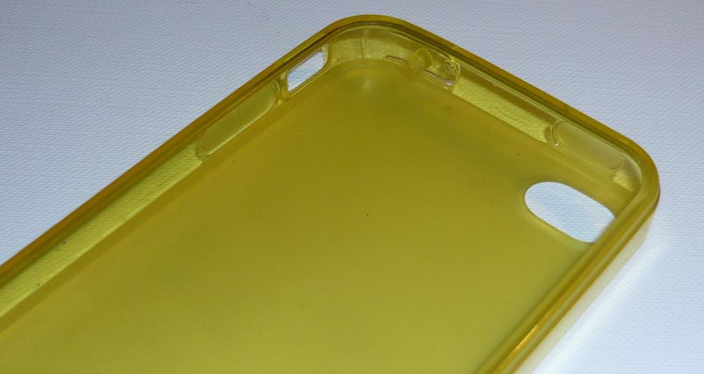 Phone 4/4S geel Semi-Transparent Silicone Cover TPU, Ophalen of Verzenden, Gebruikt, IPhone 4, Frontje of Cover