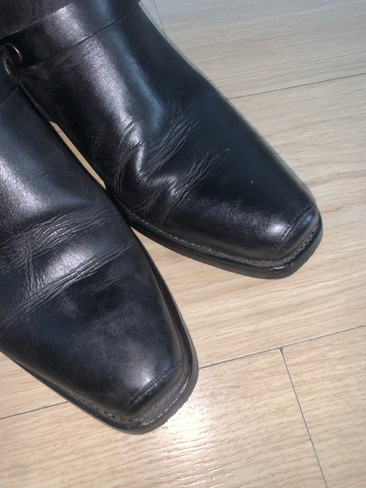 Sancho Boots Westernlaarzen Zwart Leer Maat 43, Zwart, Boots, Ophalen of Verzenden, Zo goed als nieuw