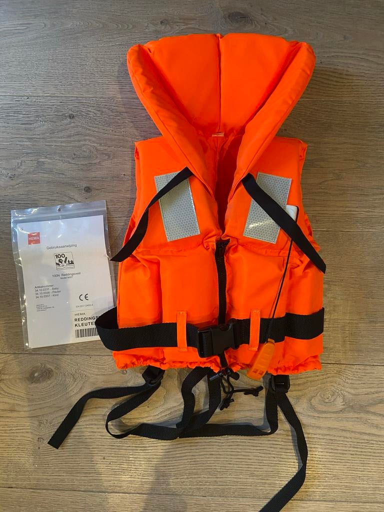 Hema Kleuter Reddingsvest 100N - Oranje nieuw!, Watersport en Boten, Watersportkleding, Ophalen of Verzenden, Zo goed als nieuw