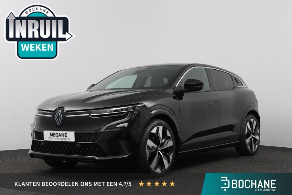Renault Megane E-Tech comfort range techno 60 kWh | Actie! |, Auto's, Renault, Huisgarantie, Met garantie (alle), Zwart, Nieuw
