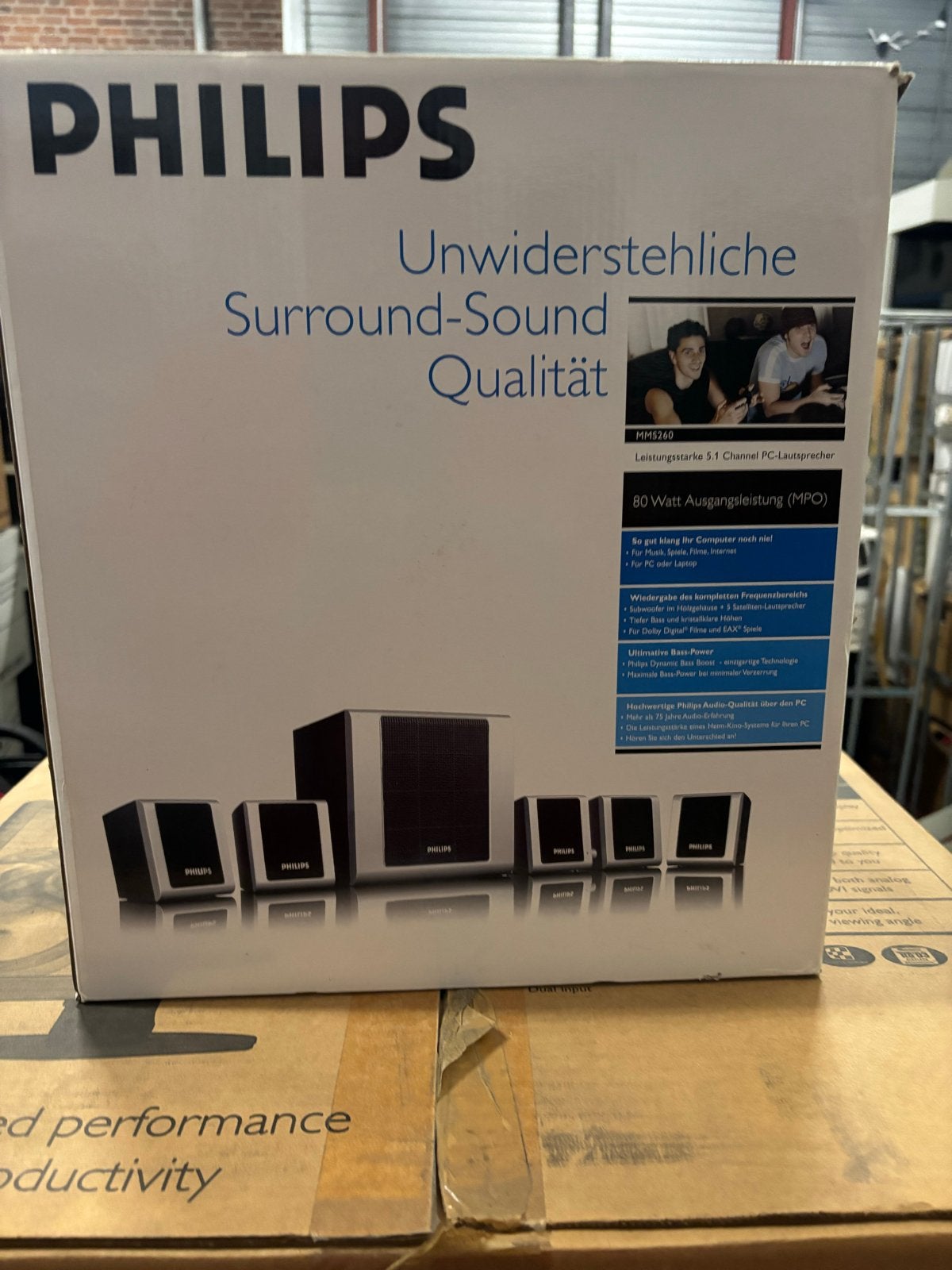 Philips MMS260 5.1 Surround Sound PC Luidsprekers, Computers en Software, Pc speakers, Ophalen of Verzenden, Nieuw, Audiokanaal 5.1