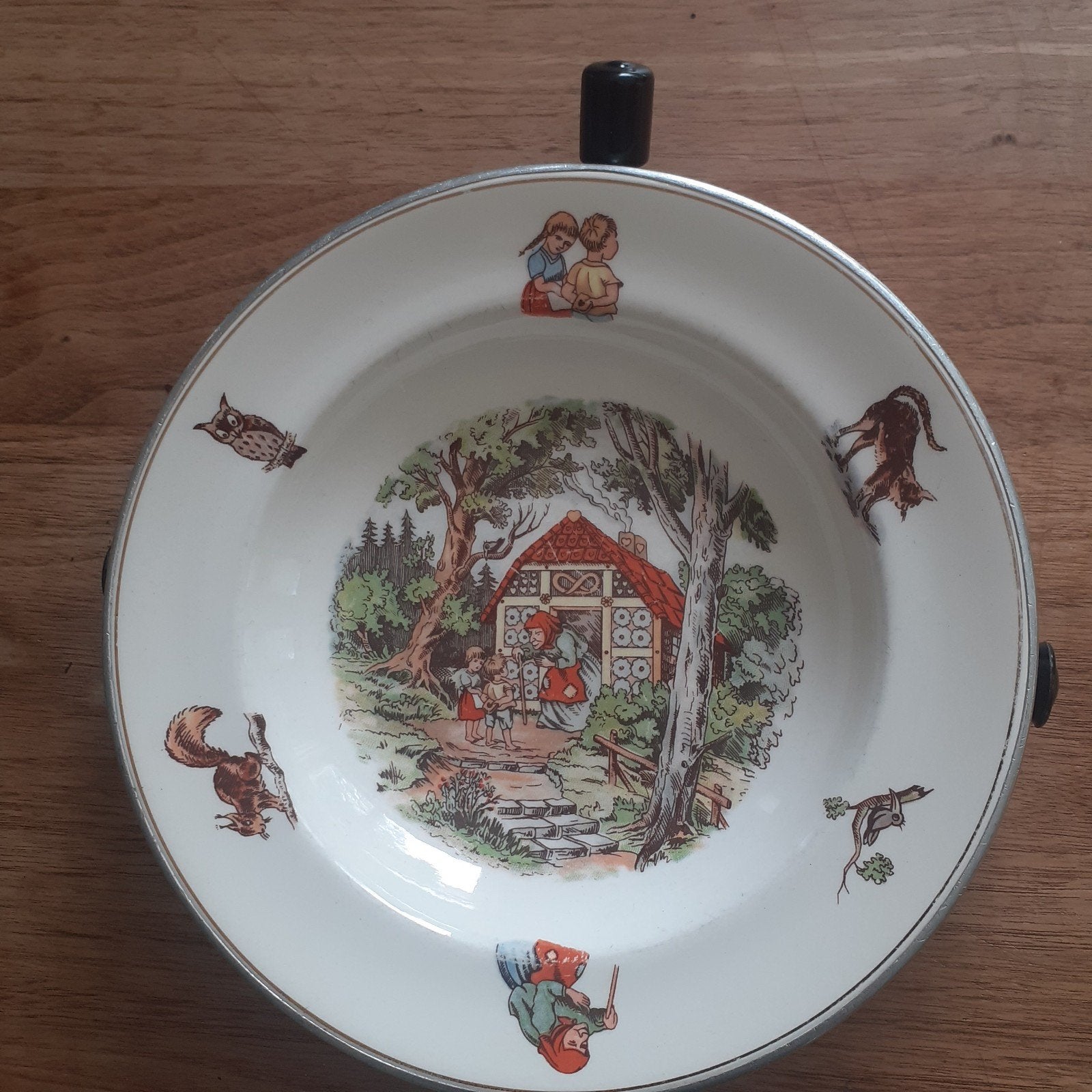 warmhoud bordje van vroeger, Ophalen