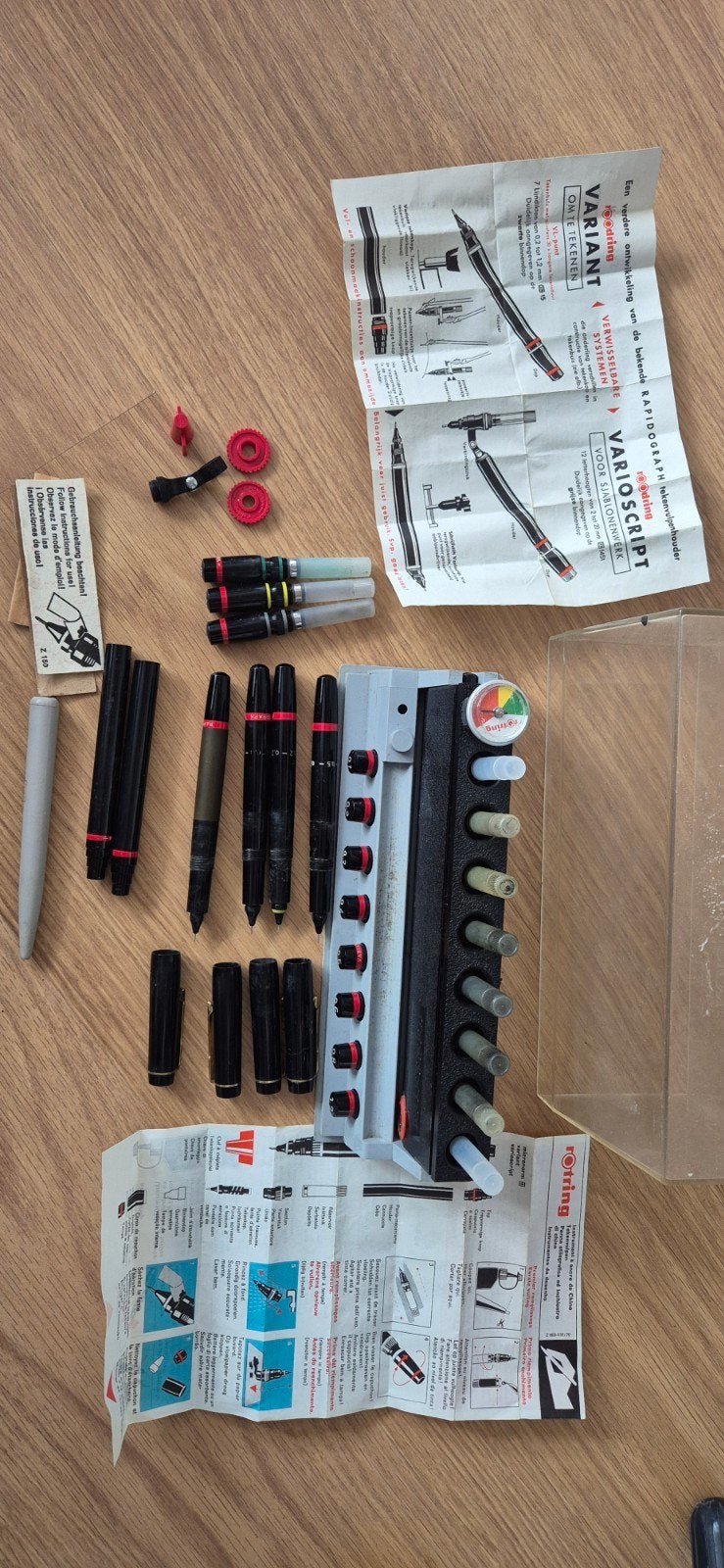 Rotring Variant & Varioscript Tekenset - Vintage, Ophalen of Verzenden, Gebruikt, Potlood of Stift