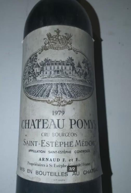 Chateau Pomys 1979 Saint-Estephe Medoc, Frankrijk, Nieuw, Ophalen of Verzenden, Rode wijn