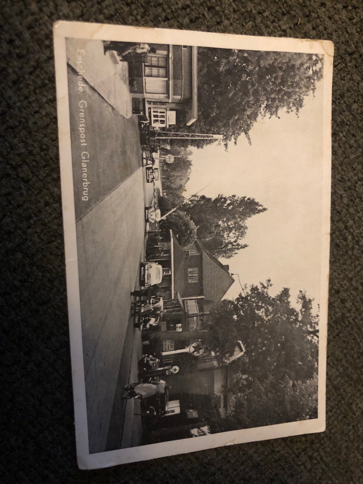 Oude ansichtkaart Enschede, Grenspost Glanerbrug, Ophalen of Verzenden, 1940 tot 1960, Gelopen, Overijssel