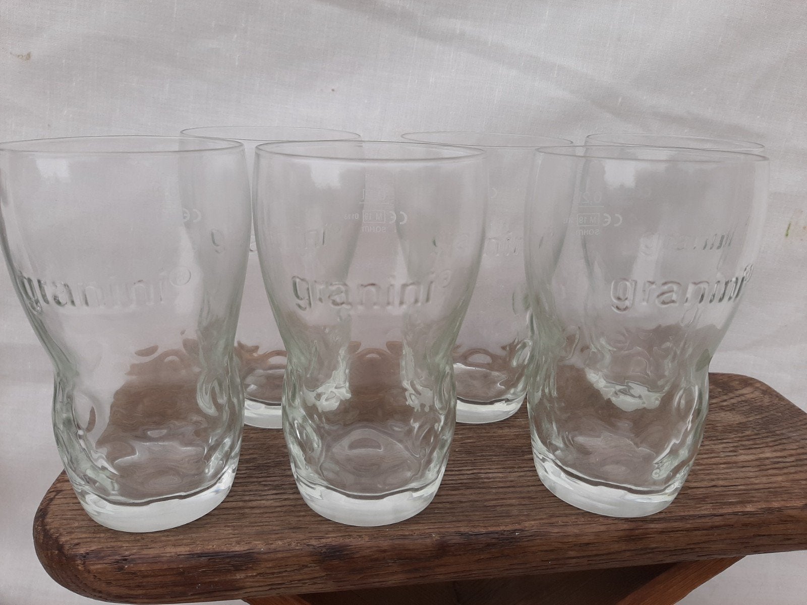 6 granini glaasjes, Ophalen of Verzenden, Zo goed als nieuw, Frisdrankglas