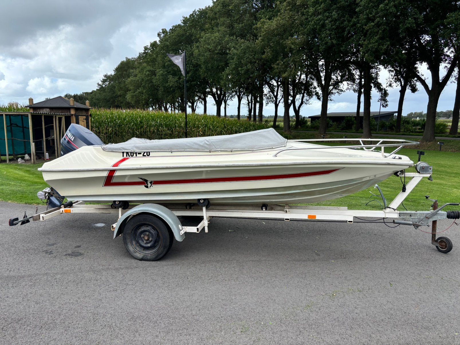 Originele Mustang Waverider | Yamaha 70PK | Trailer, Watersport en Boten, Ophalen, Zo goed als nieuw, Buitenboordmotor