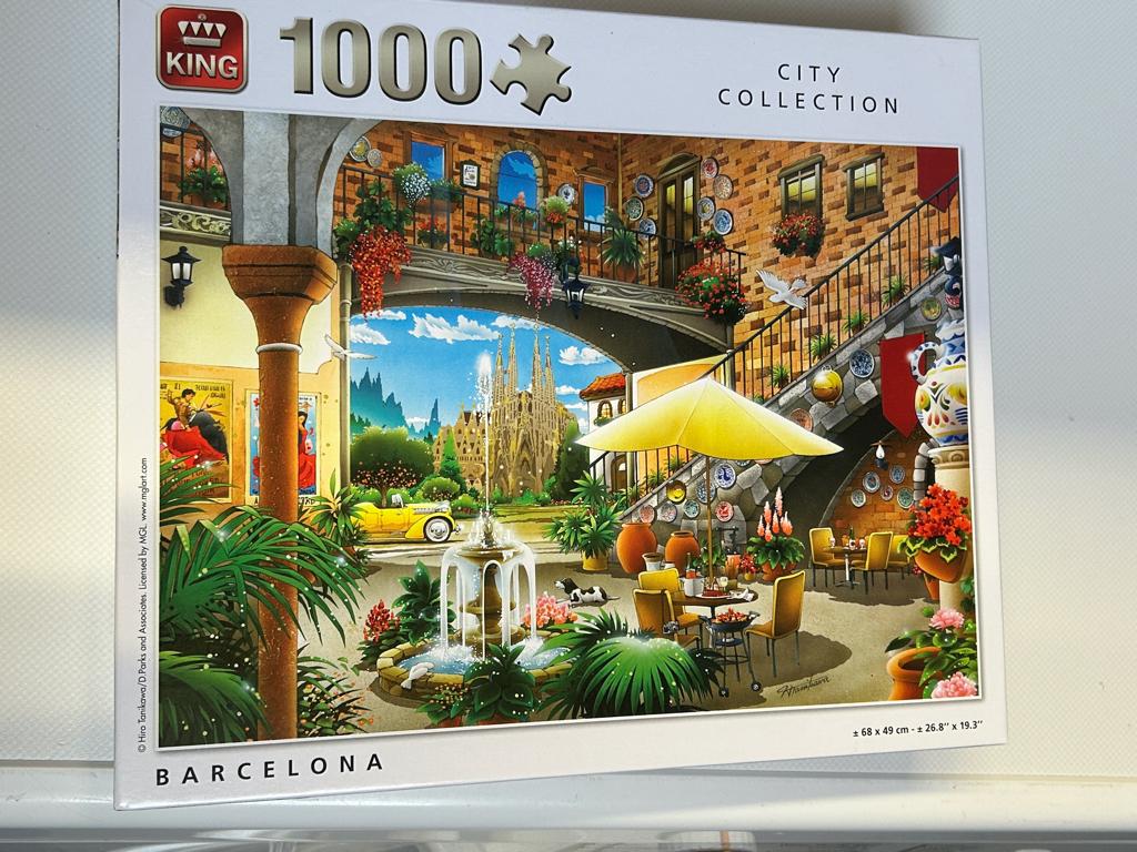 Puzzel King City Collection" Barcelona", Hobby en Vrije tijd, Denksport en Puzzels, Ophalen, 500 t/m 1500 stukjes, Gebruikt, Legpuzzel