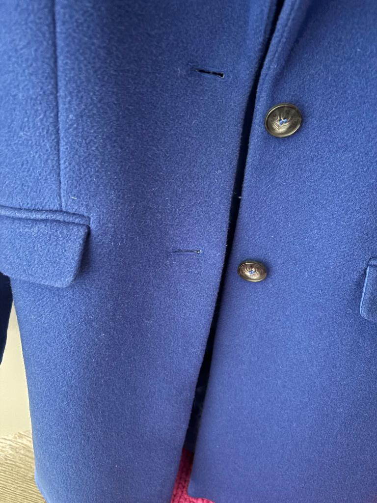 Blauw jas, Ophalen, Zo goed als nieuw, Maat 38/40 (M), Blauw