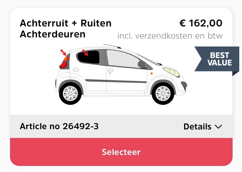 Solarplexius zonwering voor Citroën C1 (2005-2013), Ophalen, Gebruikt