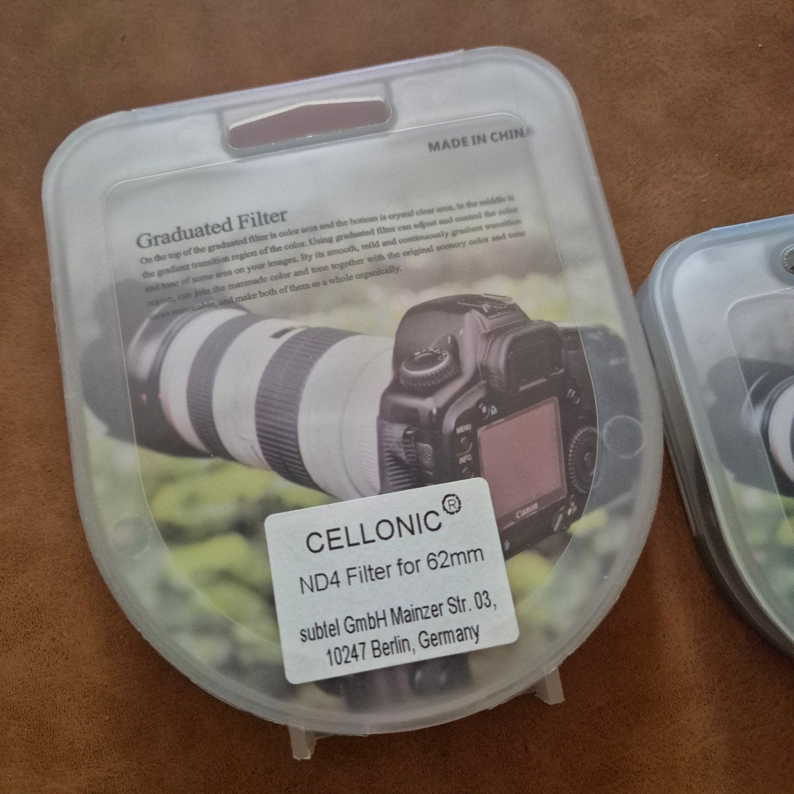 CELLONIC ND4 Filter voor 62mm lens - Grijsverloopfilter, Overige merken, 60 tot 70 mm, Inclusief opbergcase, Zo goed als nieuw