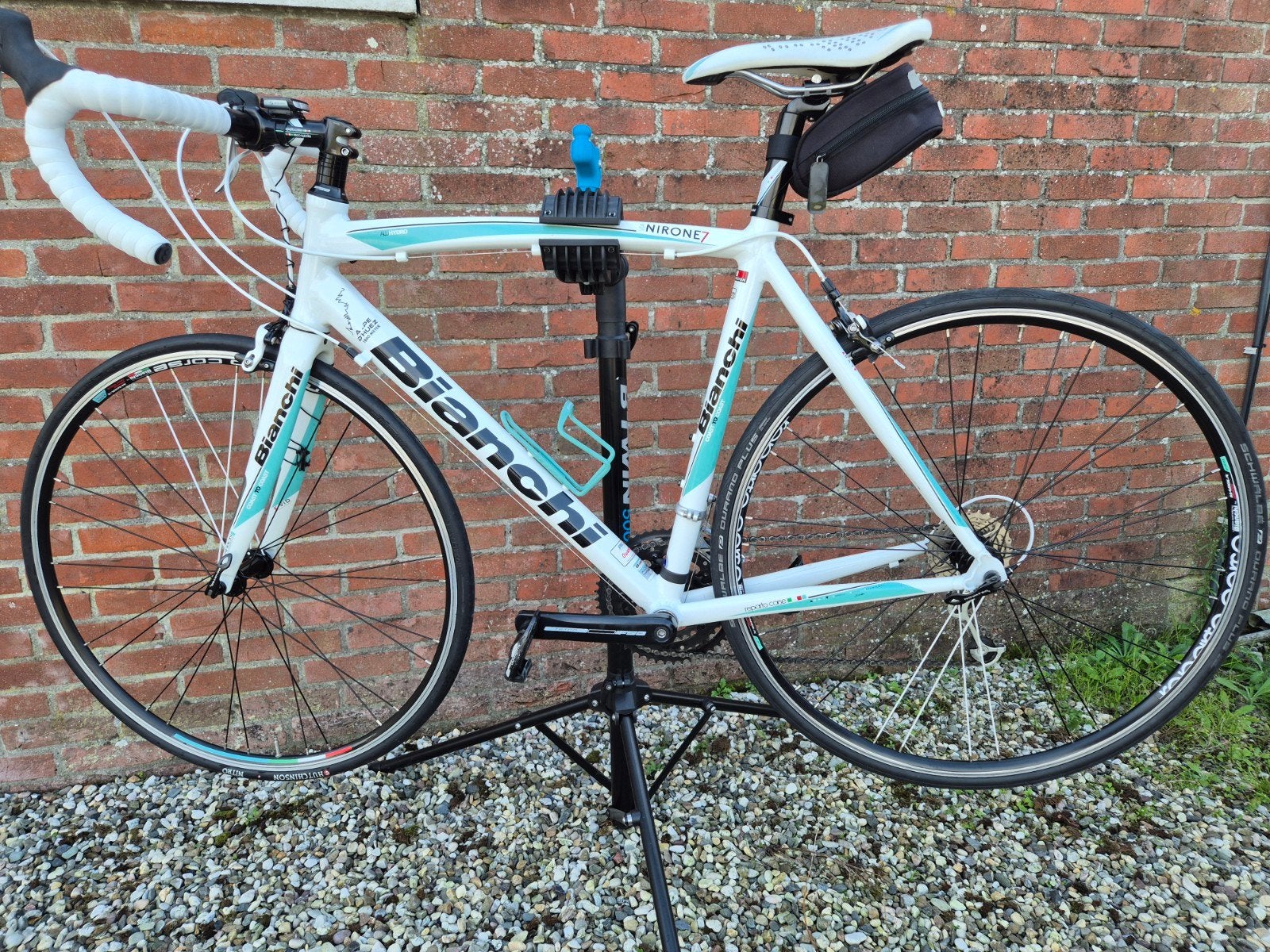 Bianchi Via Nirone 7 - frame 57 cm - wit/bianchi groen, Gebruikt, Carbon, 57 tot 61 cm, Meer dan 20 versnellingen