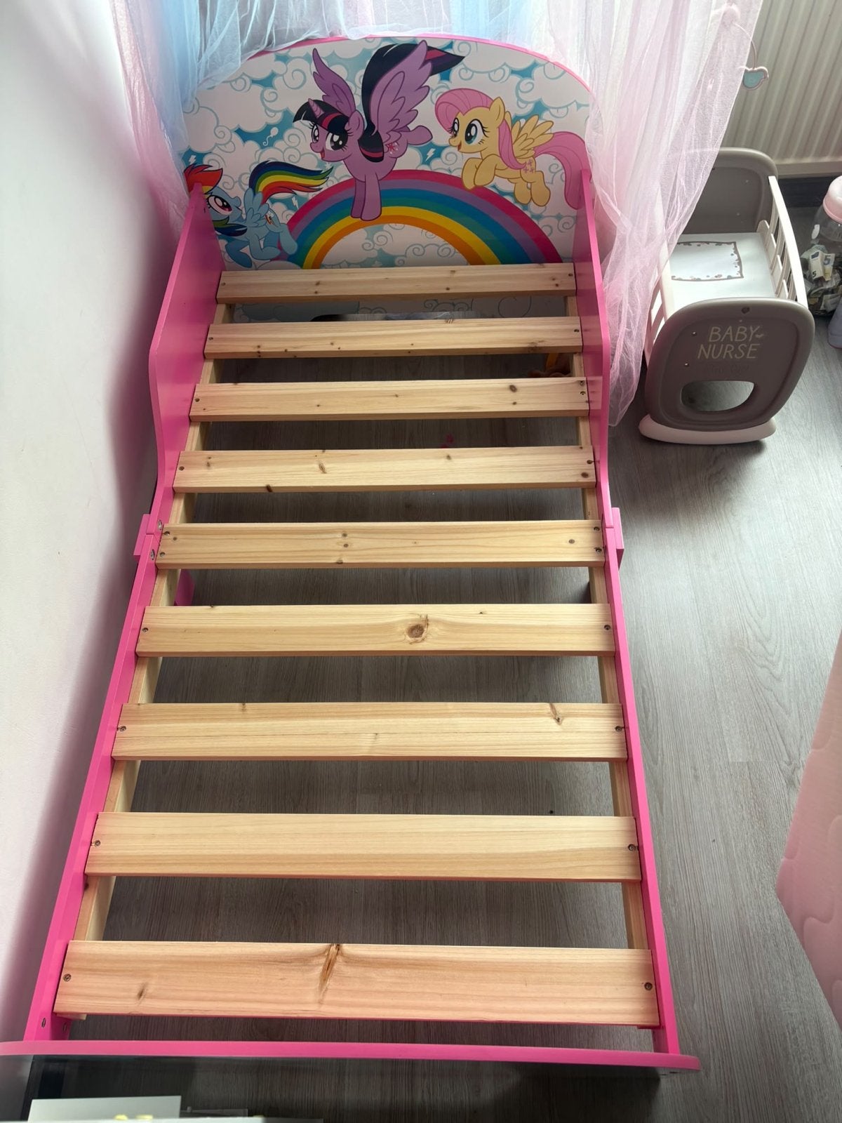 My Little Pony Kinderkamer Set: Bed, Opberger, Speelgoedkist, Kinderen en Baby's, Ophalen, Gebruikt, 70 tot 85 cm, Lattenbodem