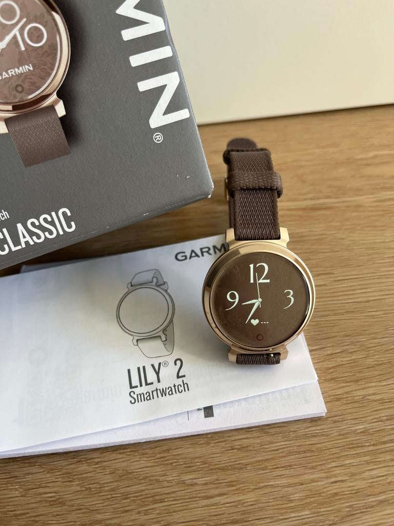 Garmin Lily 2 Classic Smartwatch - zgan, Hartslag, Ophalen of Verzenden, Zo goed als nieuw, Waterdicht