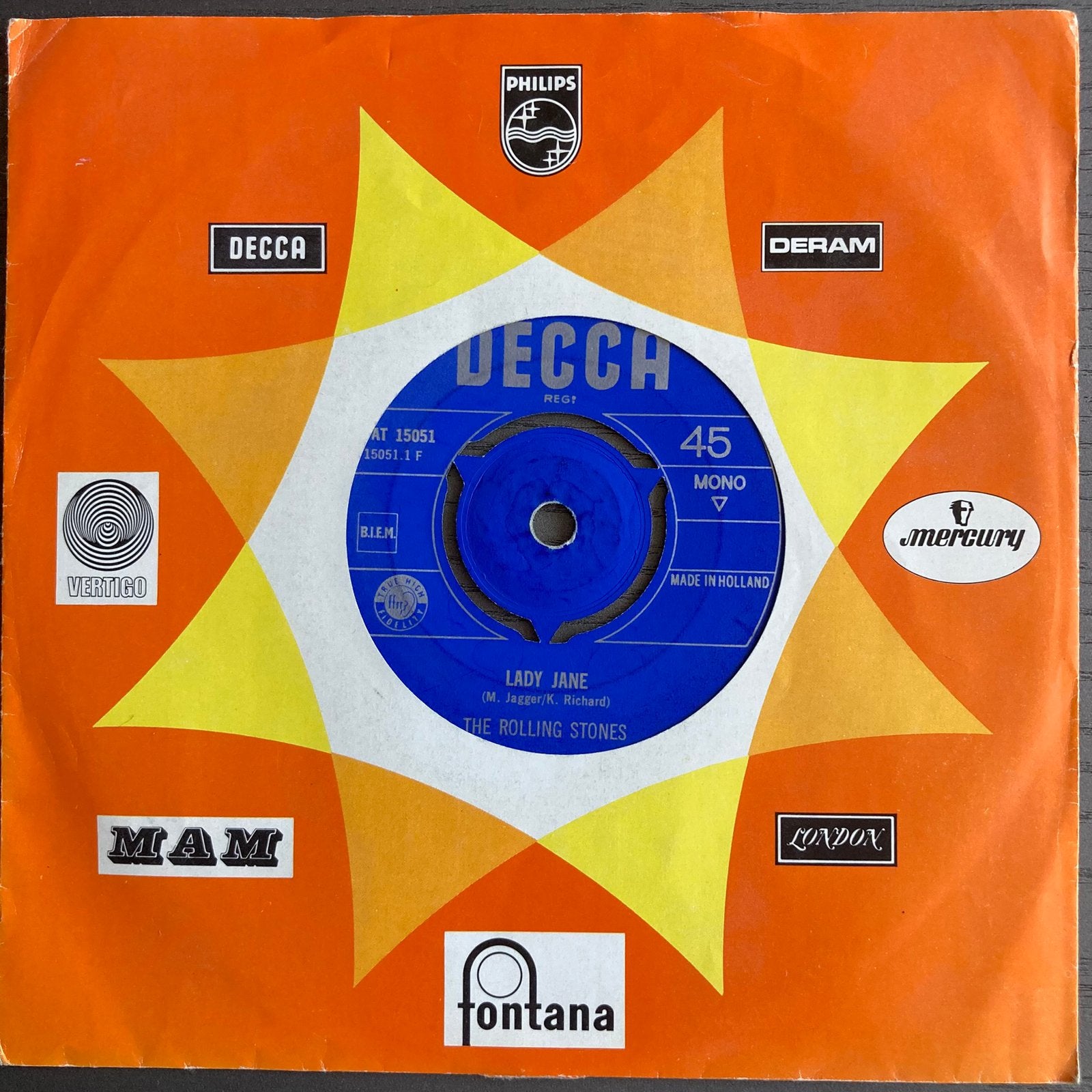 The Rolling Stones- Lady Jane, Gebruikt, 7 inch, Ophalen of Verzenden, Pop