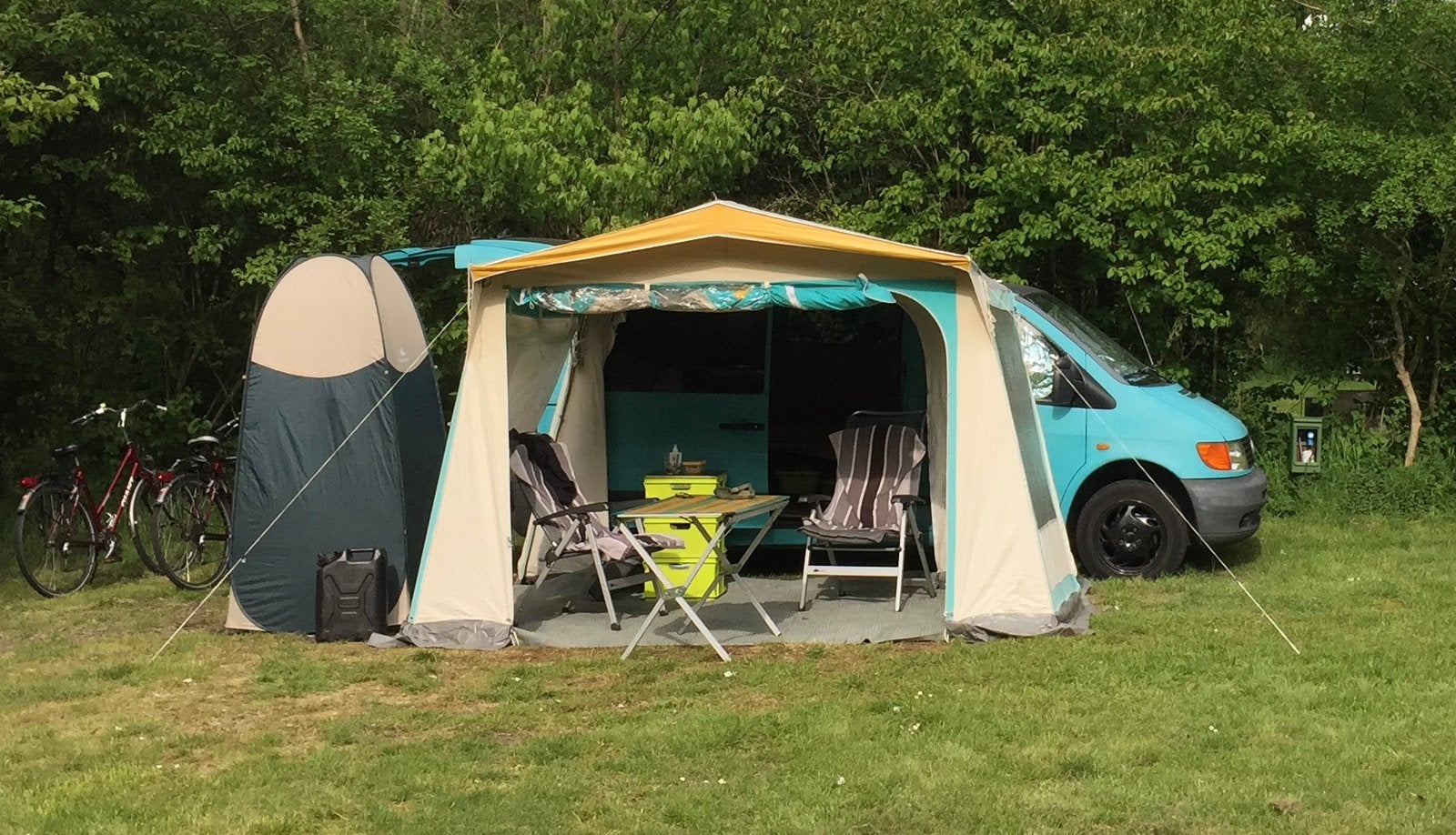 Buscamper tent Vintage Retro, Caravans en Kamperen, Tenten, Ophalen of Verzenden, Gebruikt, Tot en met 2